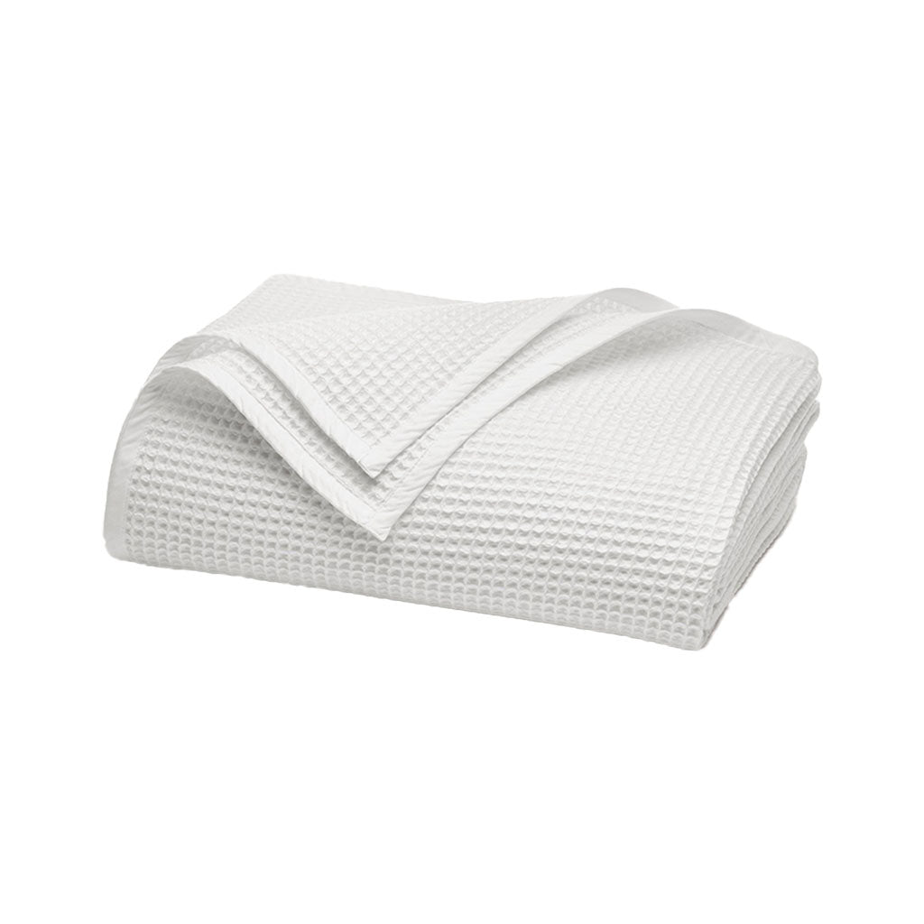 Waffle Bed Blanket in White