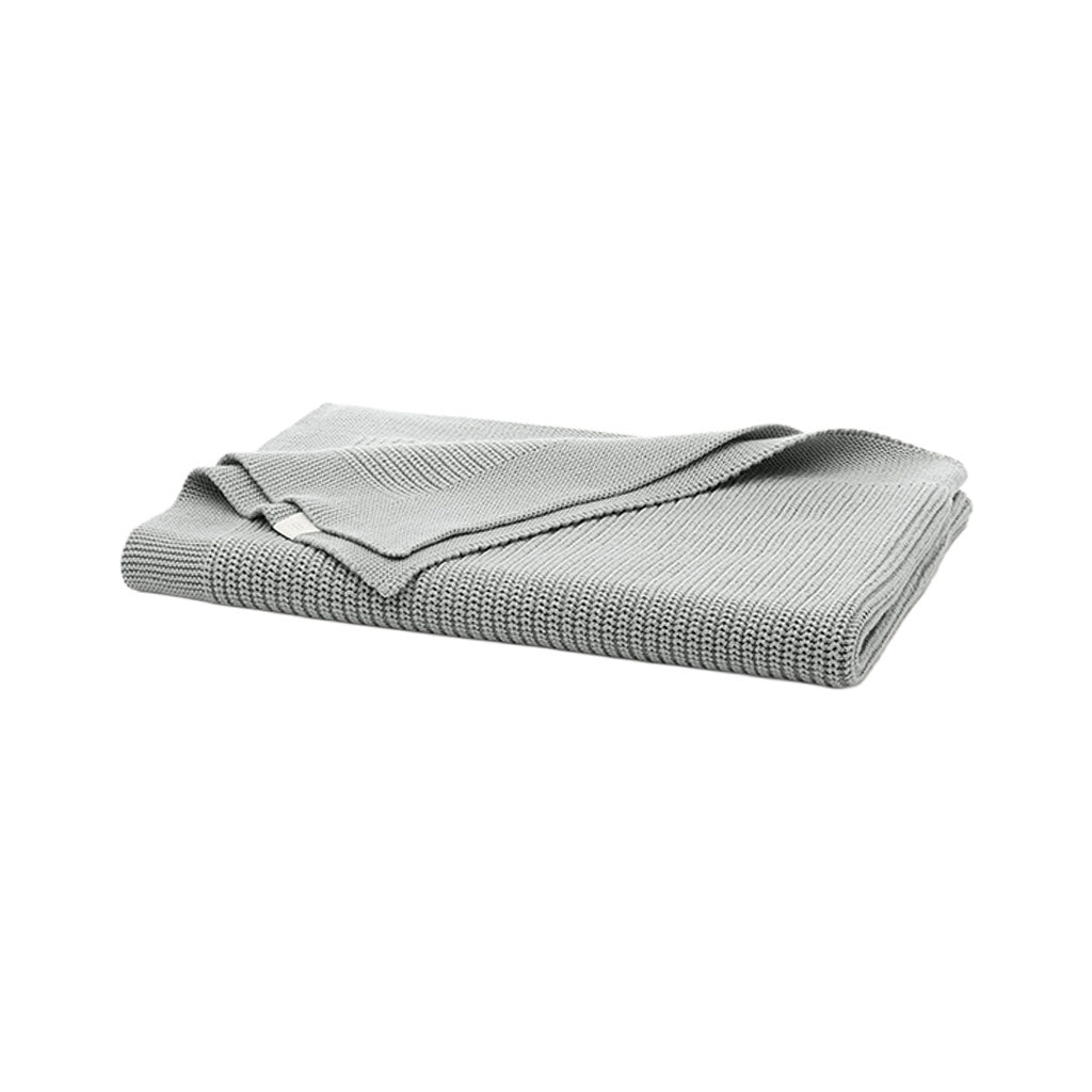 Ribbed Knit Baby Blanket in Shore
