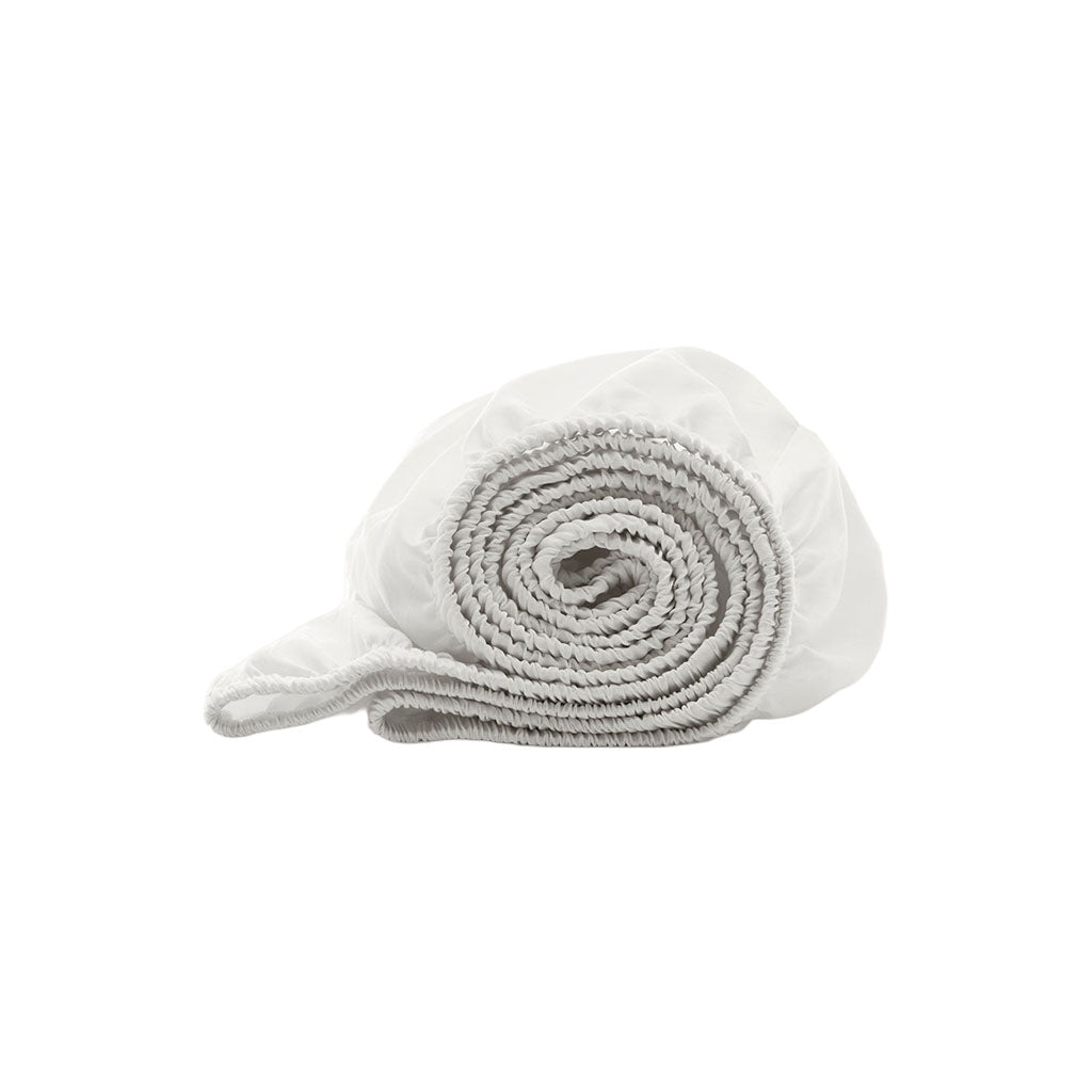 Signature Hemmed Fitted Crib Sheet in White