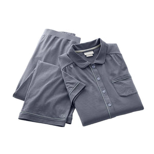 Women's Soft Knit Short Sleeve & Pants Pajama Set in Mineral