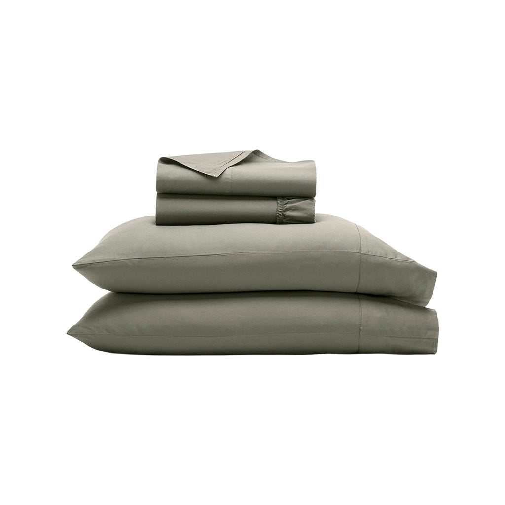Percale Hemmed Sheet Set in Juniper