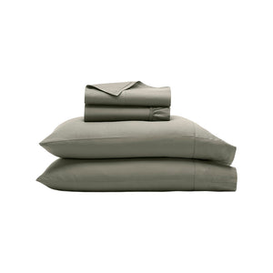 Percale Hemmed Sheet Set in Juniper
