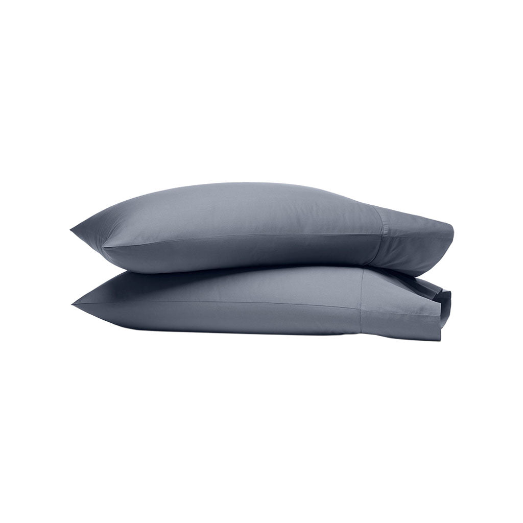 Percale Hemmed Pillowcase Set in Mineral
