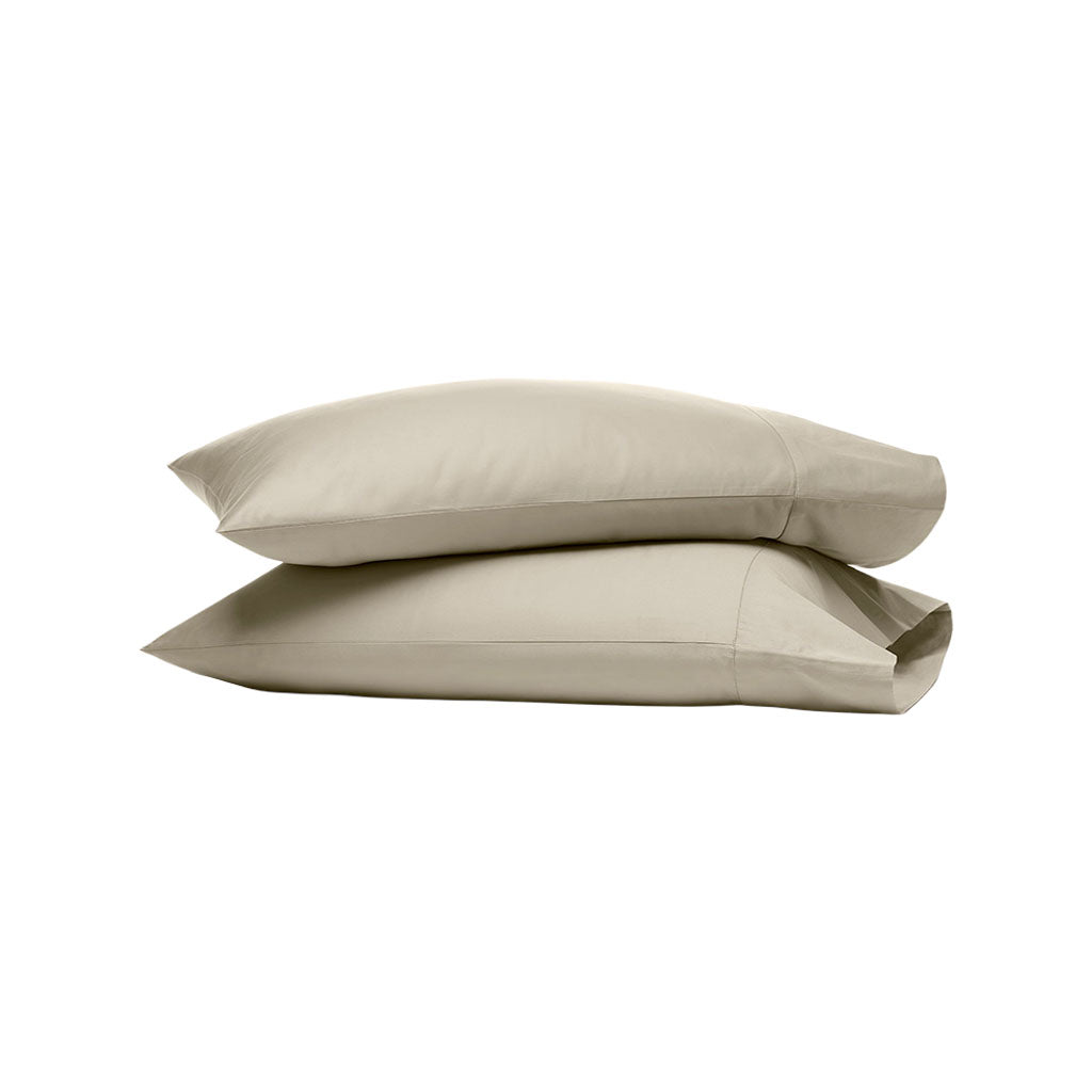 Percale Hemmed Pillowcase Set in Oak
