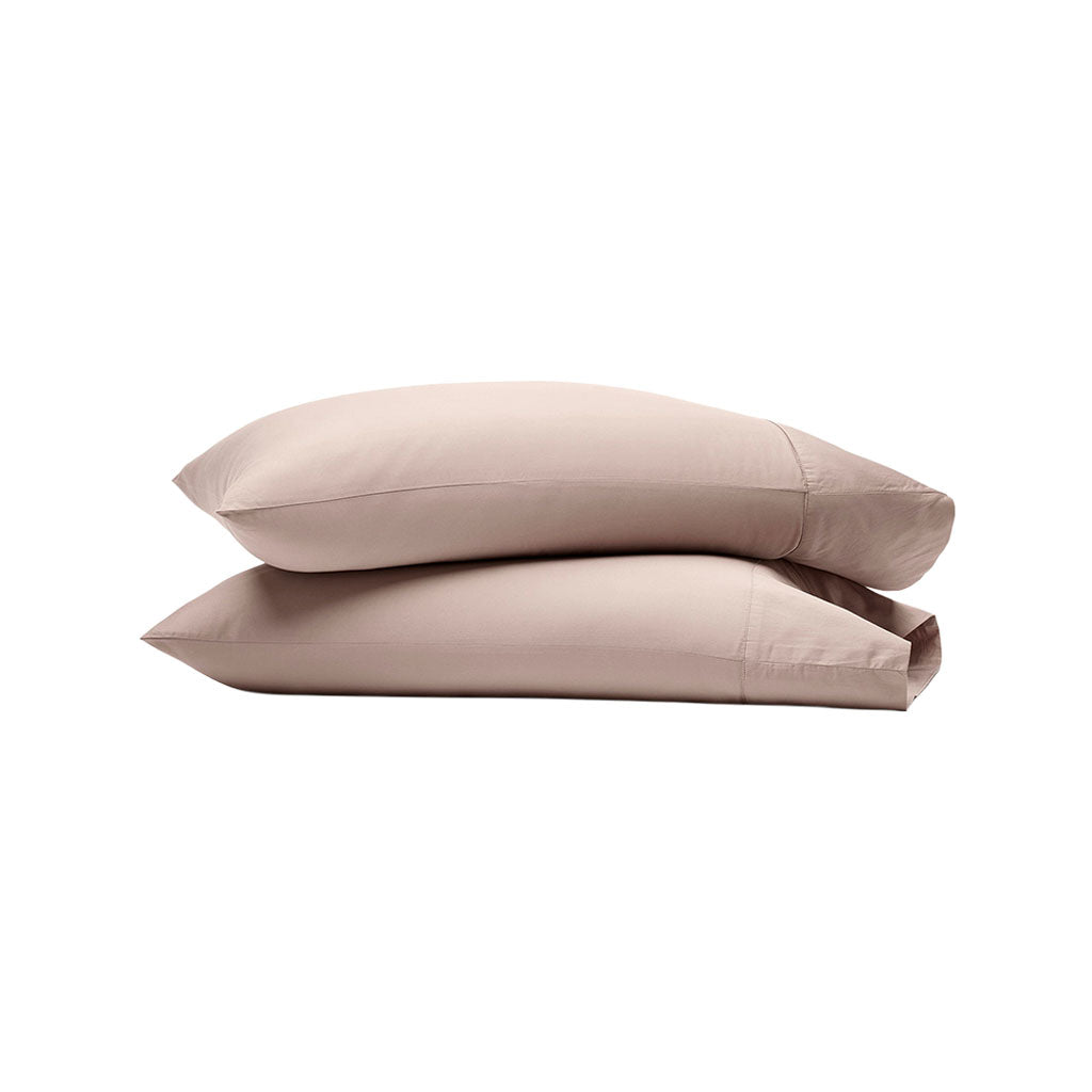 Signature Hemmed Pillowcase Set in Dusty Rose