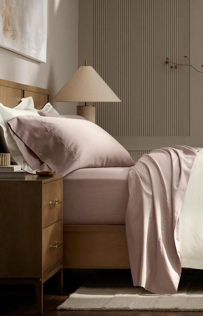Signature Hemmed Sheet Set in Dusty Rose