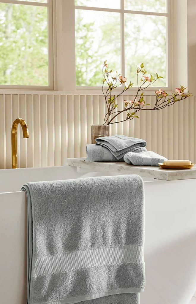 Plush Bath Sheet Set in Shore