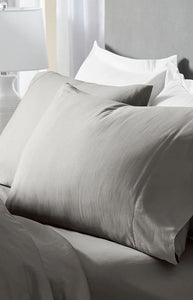 Signature Hemmed Pillowcase Set in Stone