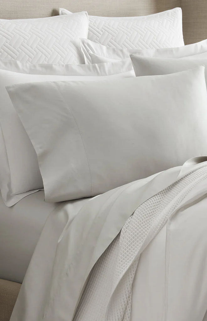 Percale Hemmed Sheet Set in Mist
