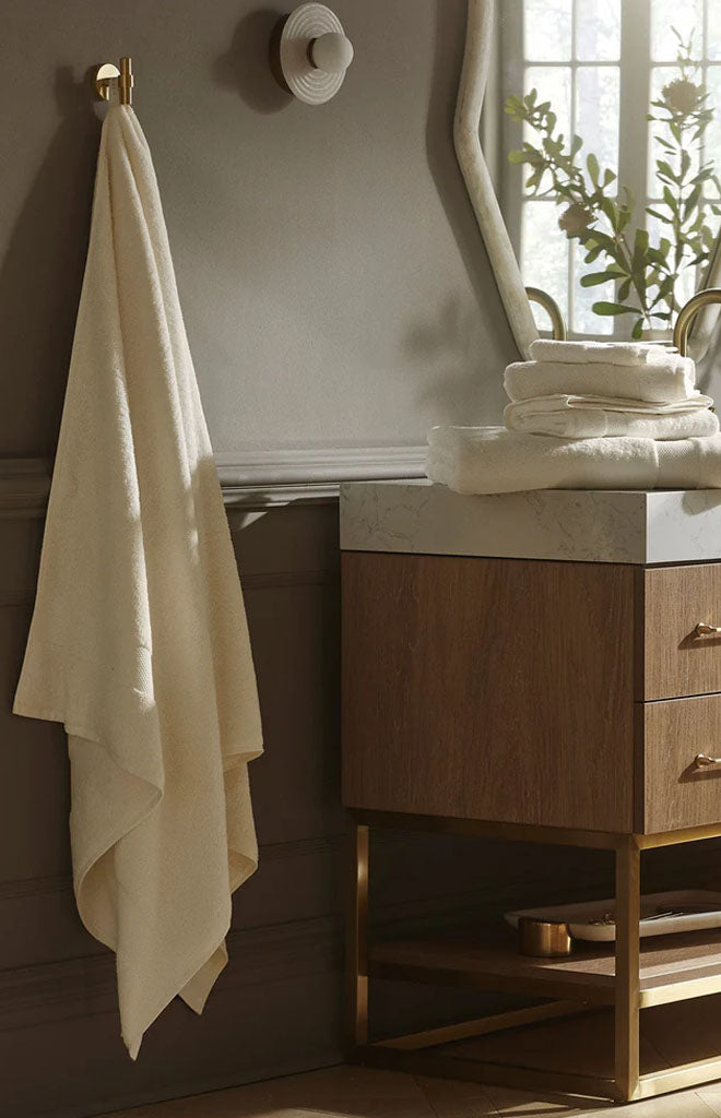 Plush Bath Sheet Set in Cream