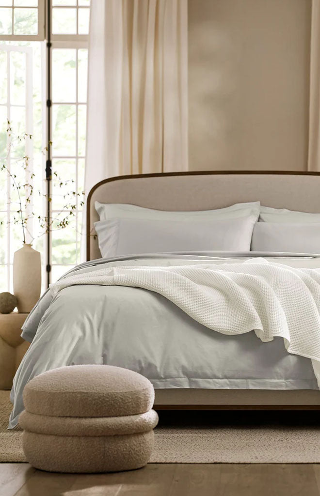 Waffle Bed Blanket in White