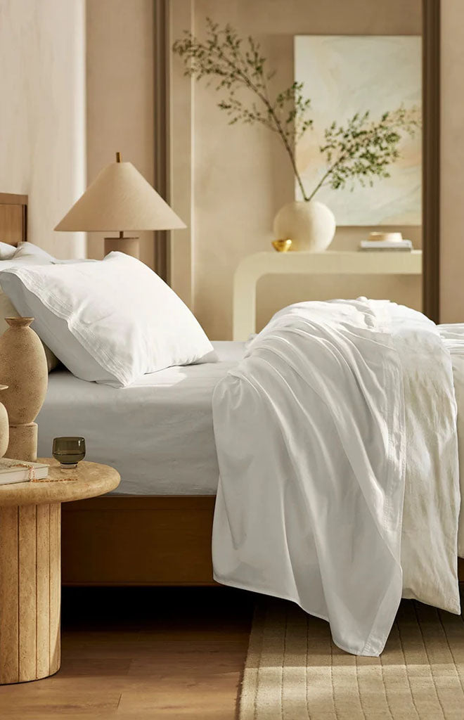 Signature Vintage Washed Sheet Set in Vintage White