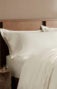 Percale Hemmed Pillowcase Set in Cream
