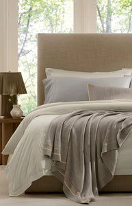 Court Knit Throw Blanket in Heathered Pewter