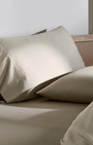Percale Hemmed Pillowcase Set in Oak