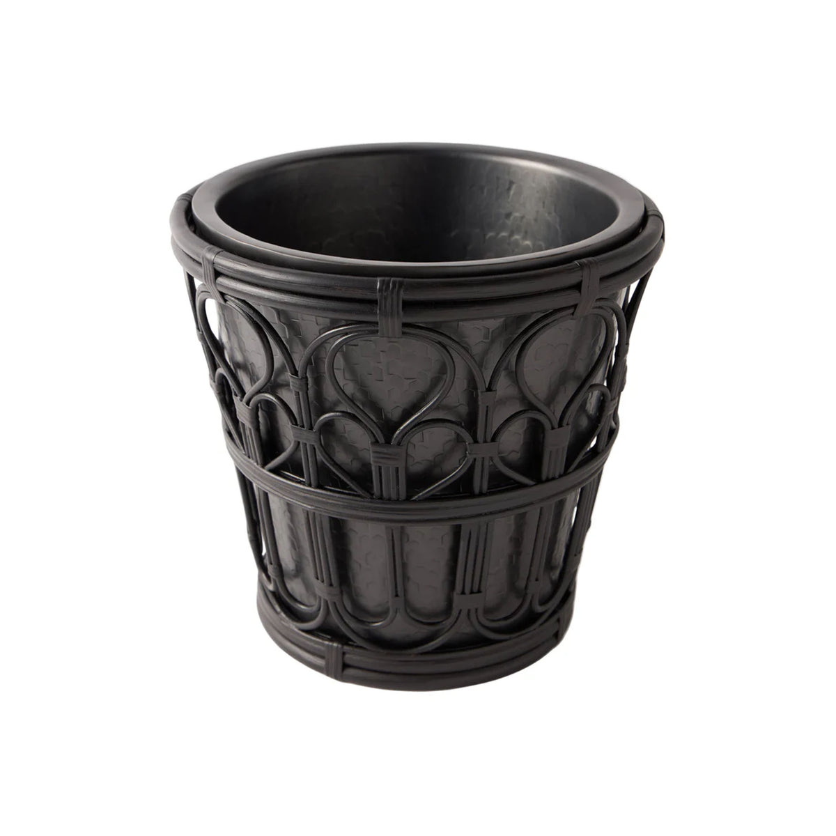 Viya Champagne Bucket in Cane and Brass