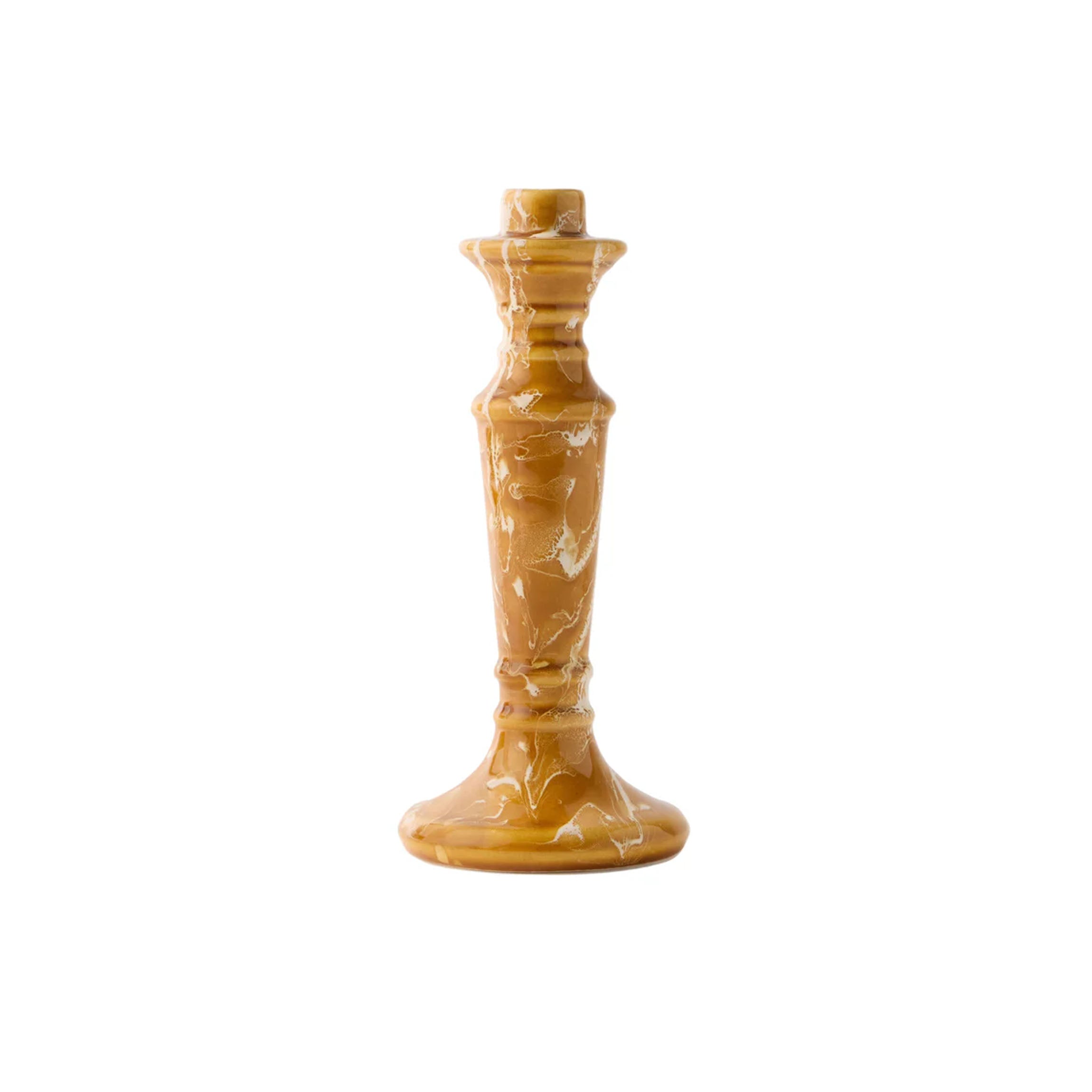 Marbled Candle Holder in Terracotta