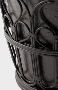 Viya Champagne Bucket in Cane and Brass