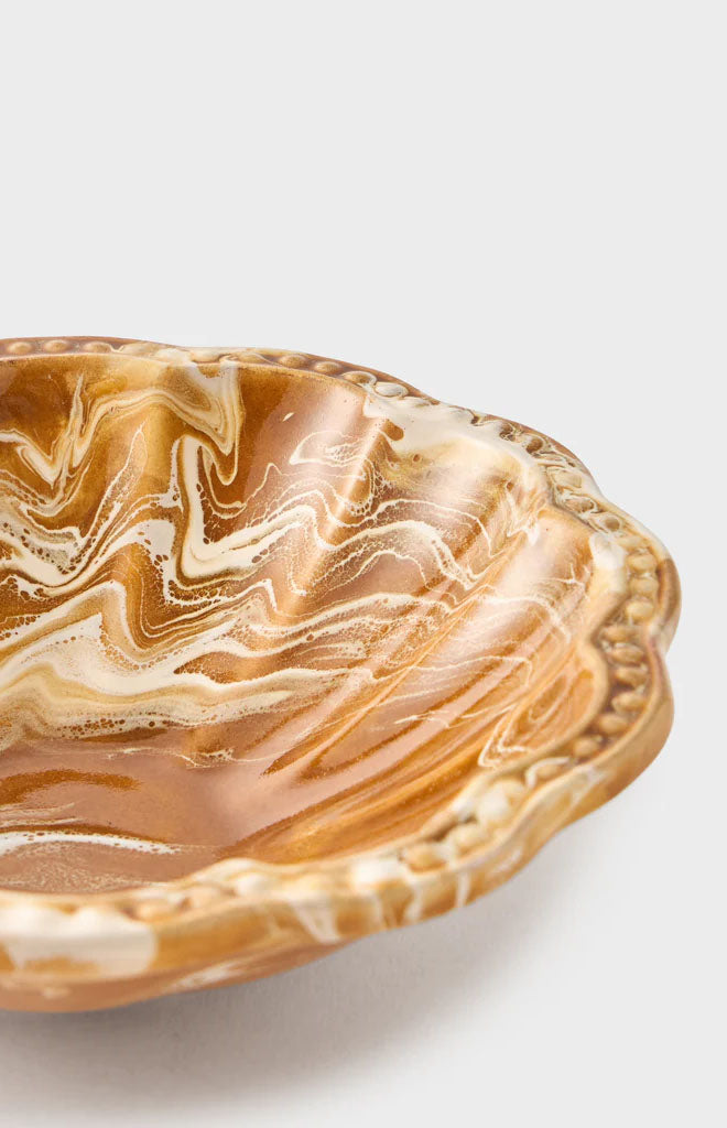 Marbled Small Bowl in Terracotta