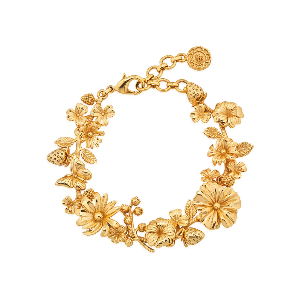 Meadow Bouquet Link Bracelet in Gold
