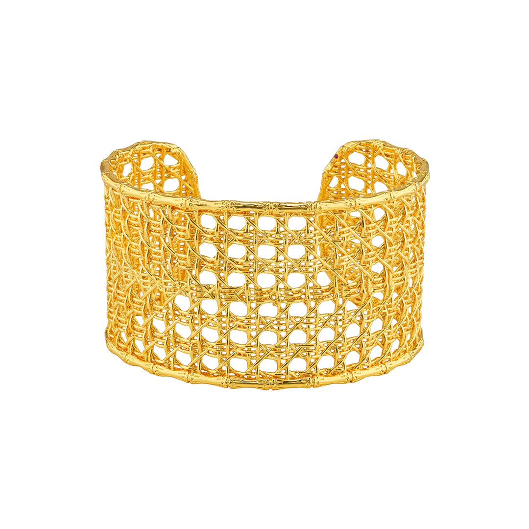Veranda Caning Cuff in Gold