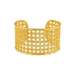 Veranda Caning Cuff in Gold