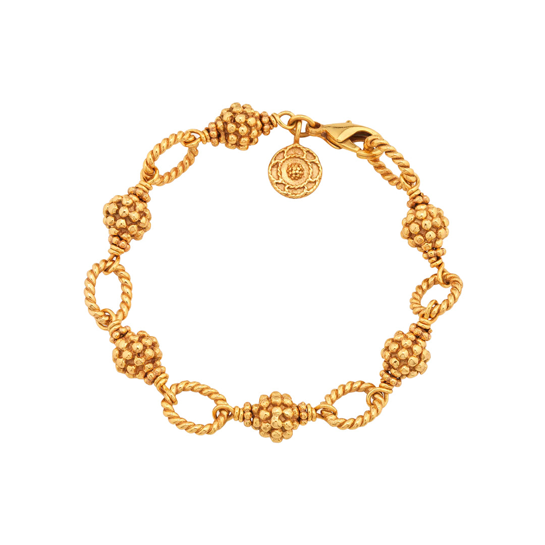 Berry & Bead Bracelet in Gold