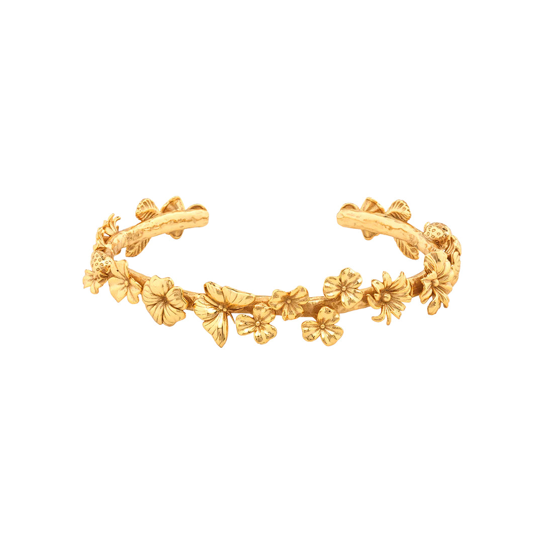 Meadow Flowers Petite Cuff in Gold