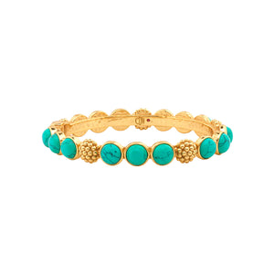 Berry Gem Hinged Bangle in Turquoise