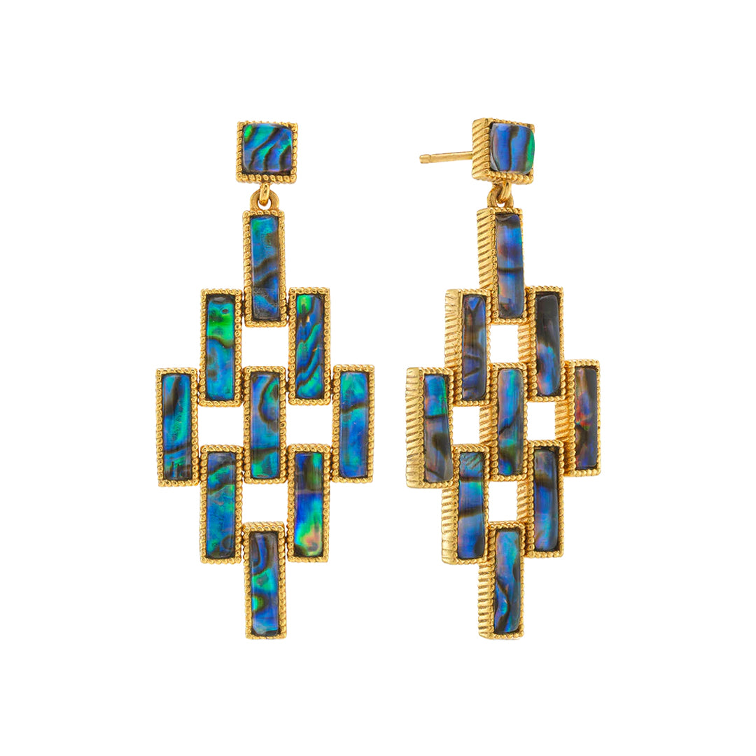 Pathway Post Drop Earrings in Abalone