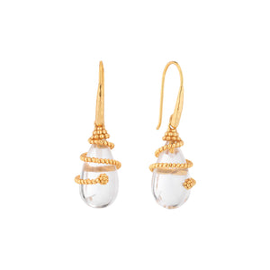 Lily Drop Earrings in Clear Quartz