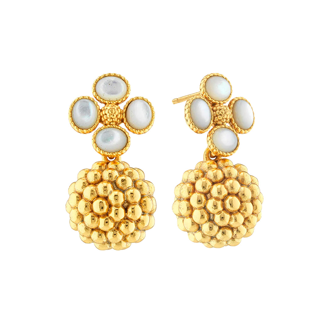 Berry Clover Drop Earrings