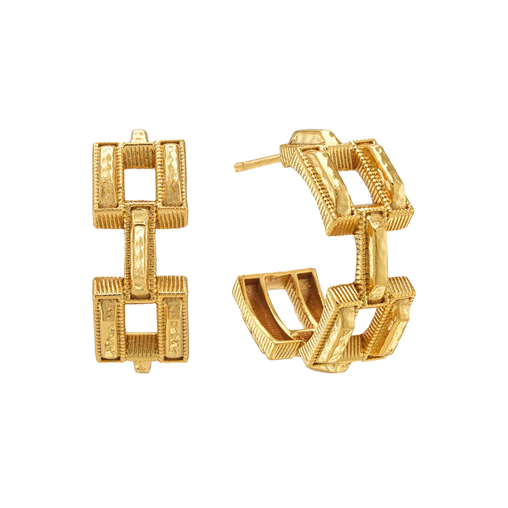 Pathway Hoop Earrings in Gold