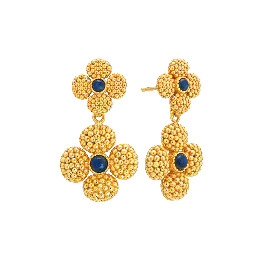 Berry Clover Convertible Duo Earrings in Blue Labradorite