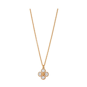 Berry Clover Double Sided Charm Necklace in Mother of Pearl