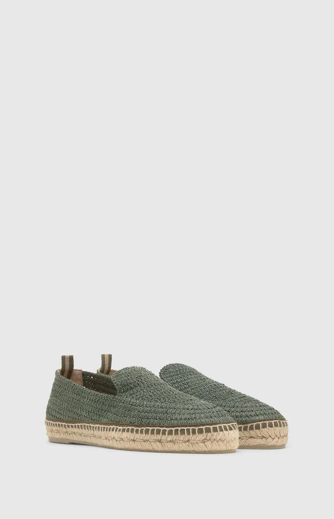 Men’s Moccasin Joaquin in Khaki Raffia