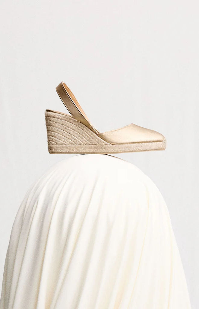 Carissa 8 Espadrille in Gold