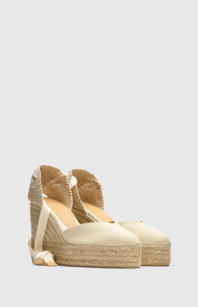 Chiara 8ED Espadrille in Ivory Cotton