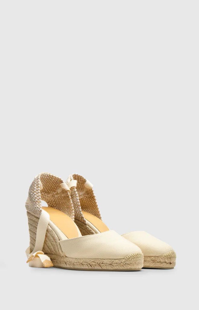 Carina 8 Espadrille in Ivory Cotton