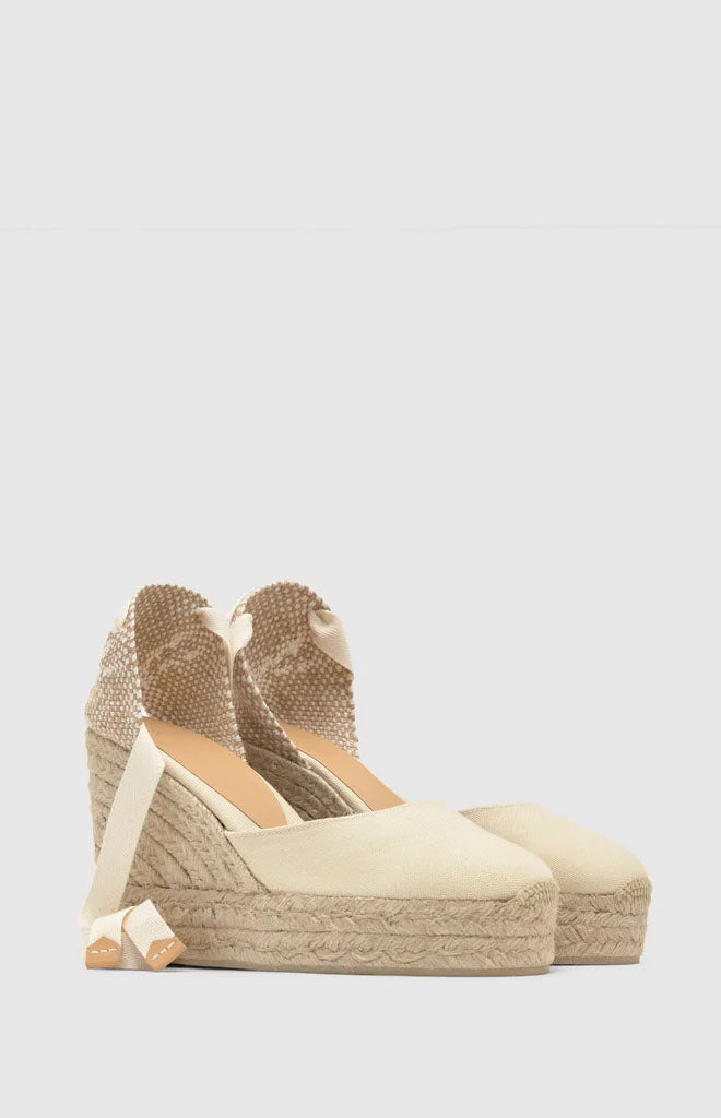 Carina 8ED Espadrille in Ivory Cotton