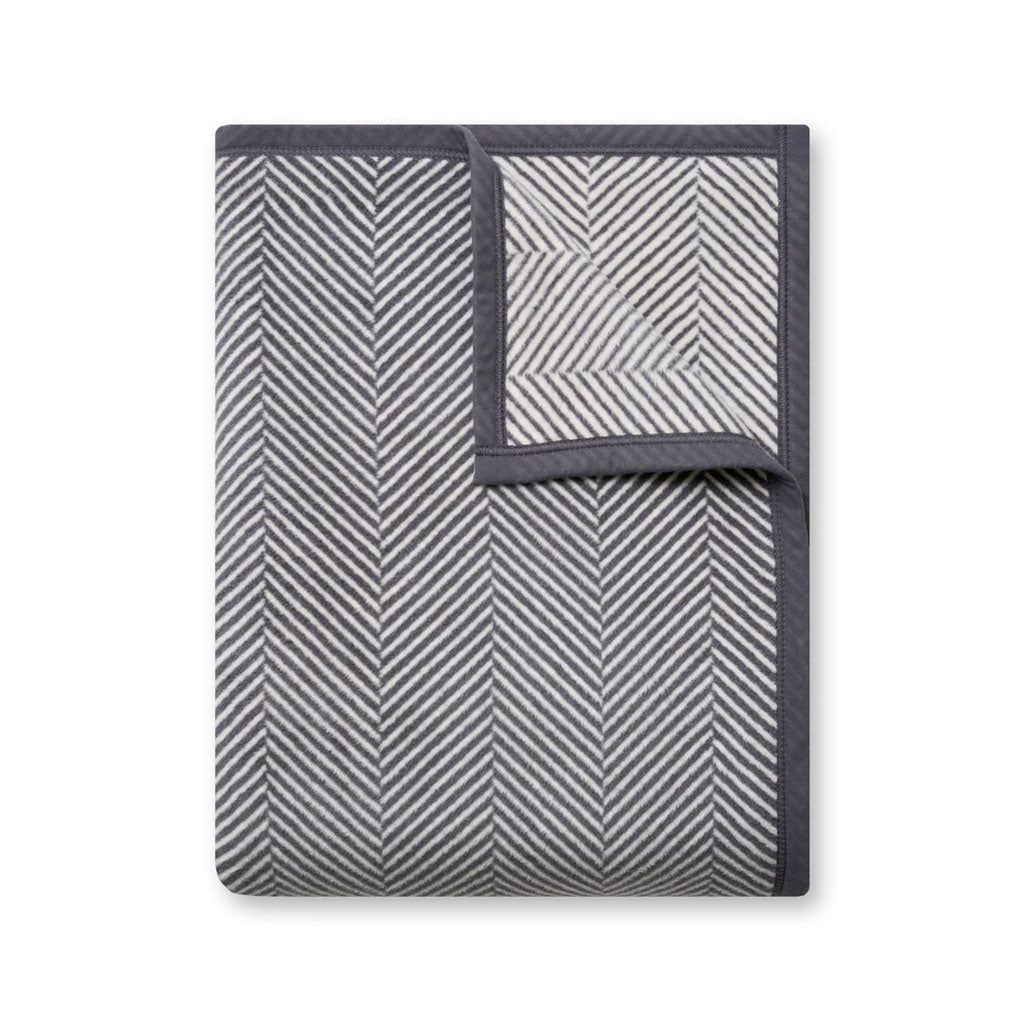 Harborview Herringbone Ash Blanket