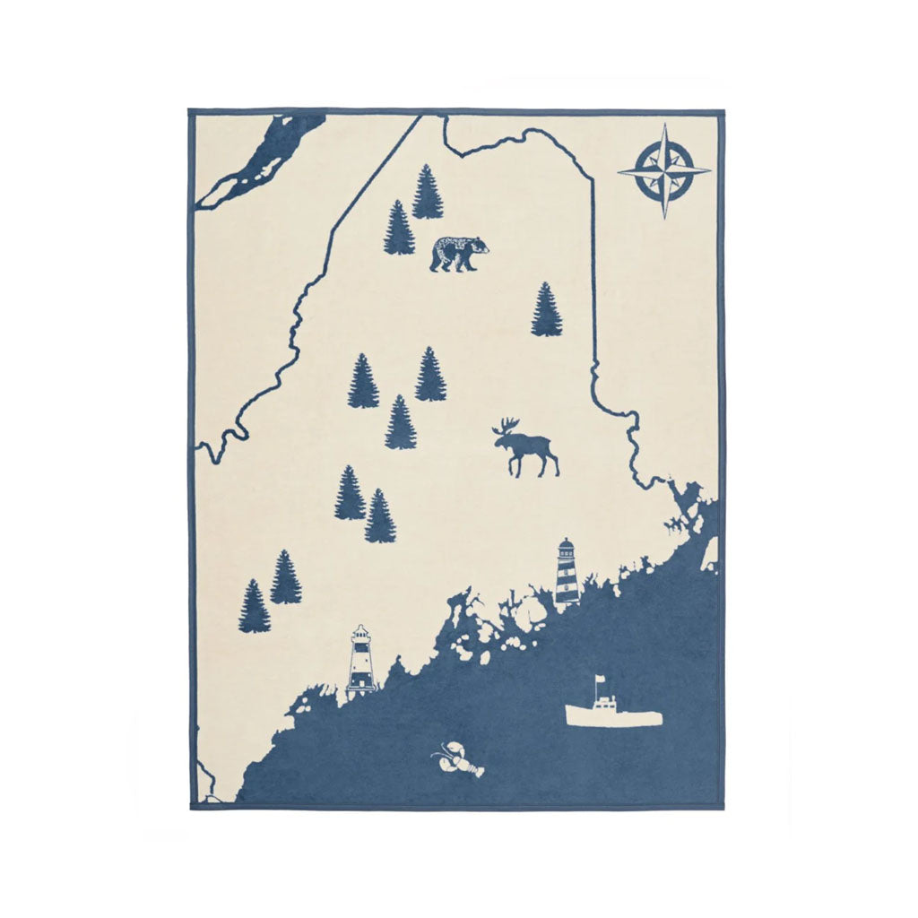 Maine Map Blanket