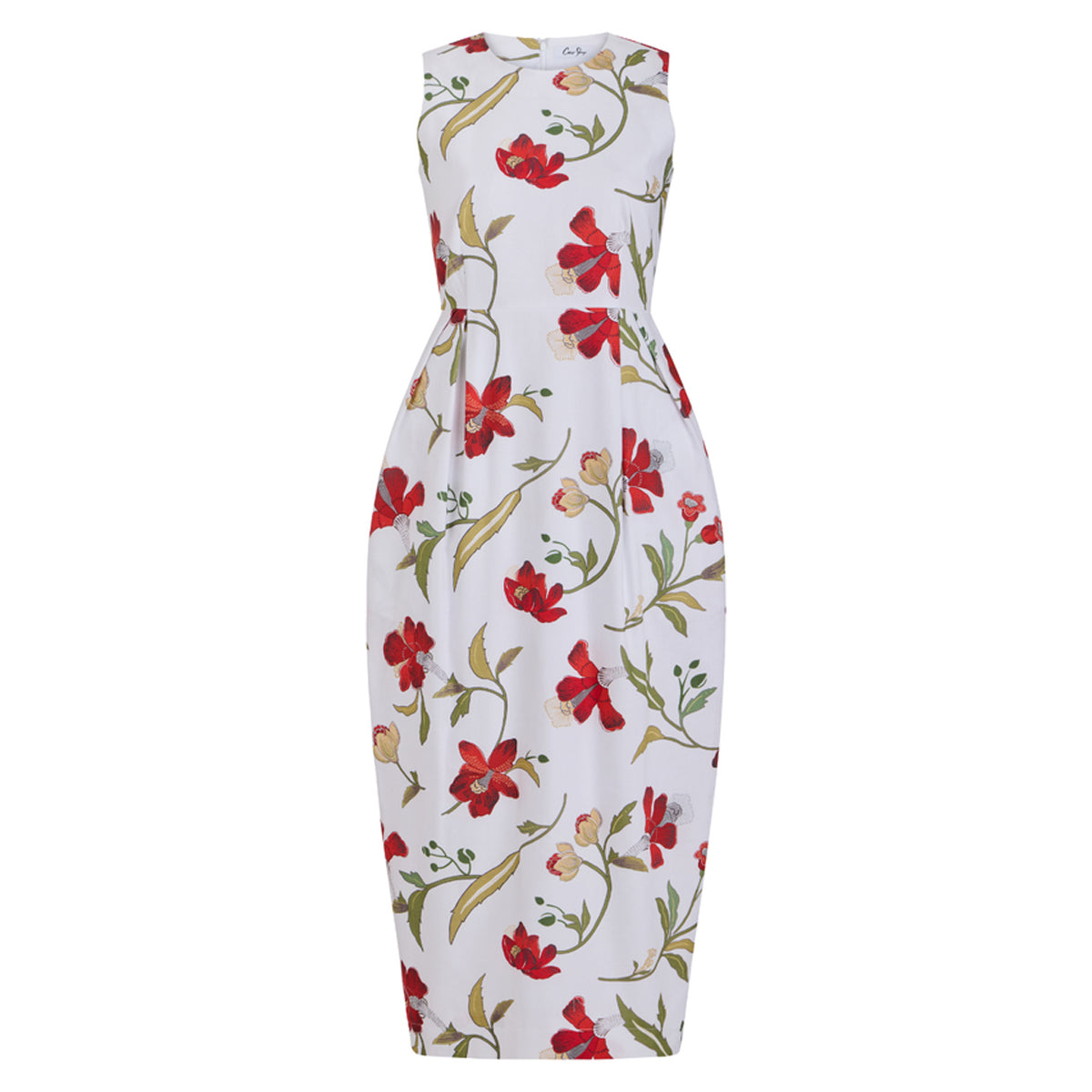 Avery Dress in Red Hibiscus