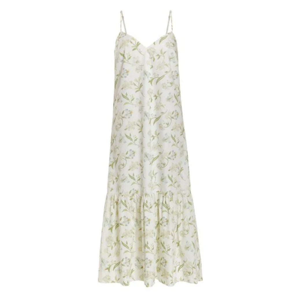 Elissa Dress in White Hibiscus