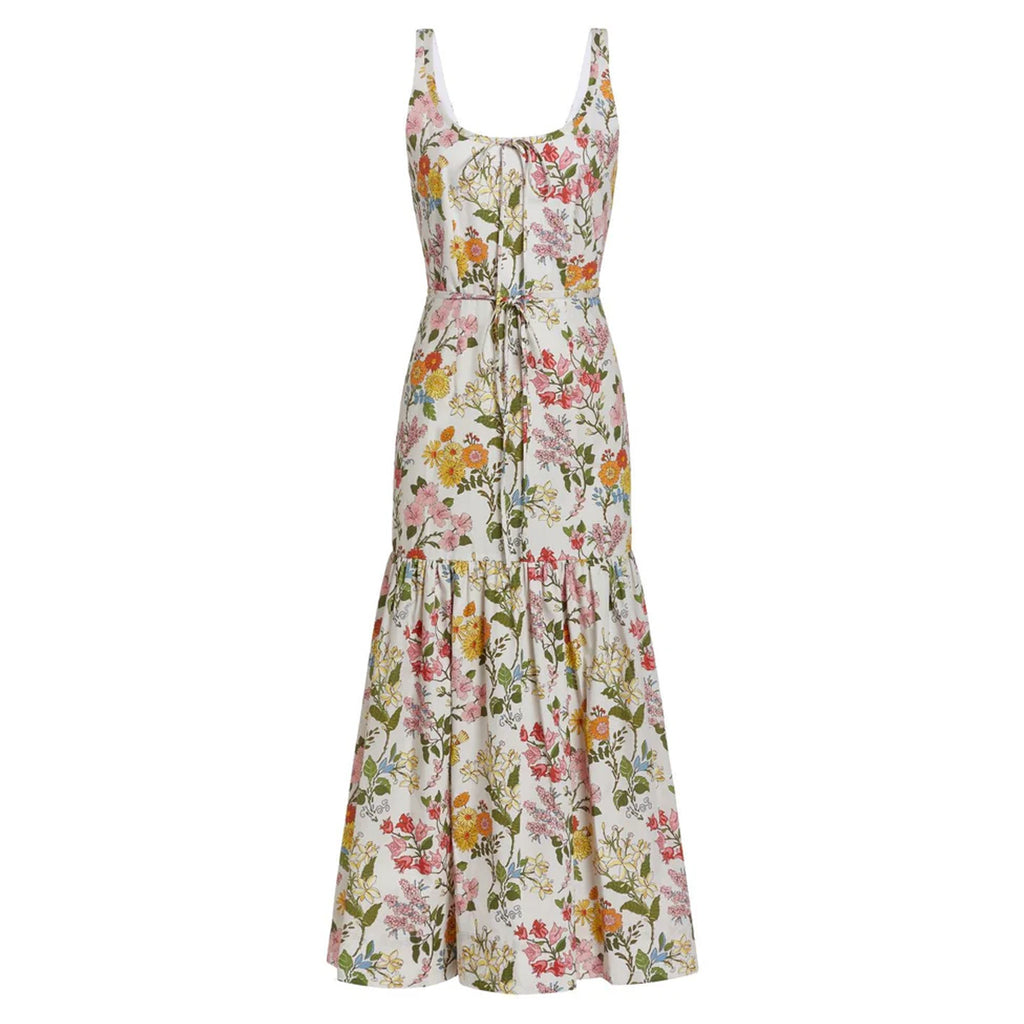 Double Drawstring Dress in Multi Floral