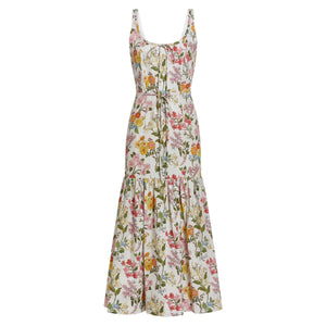 Double Drawstring Dress in Multi Floral