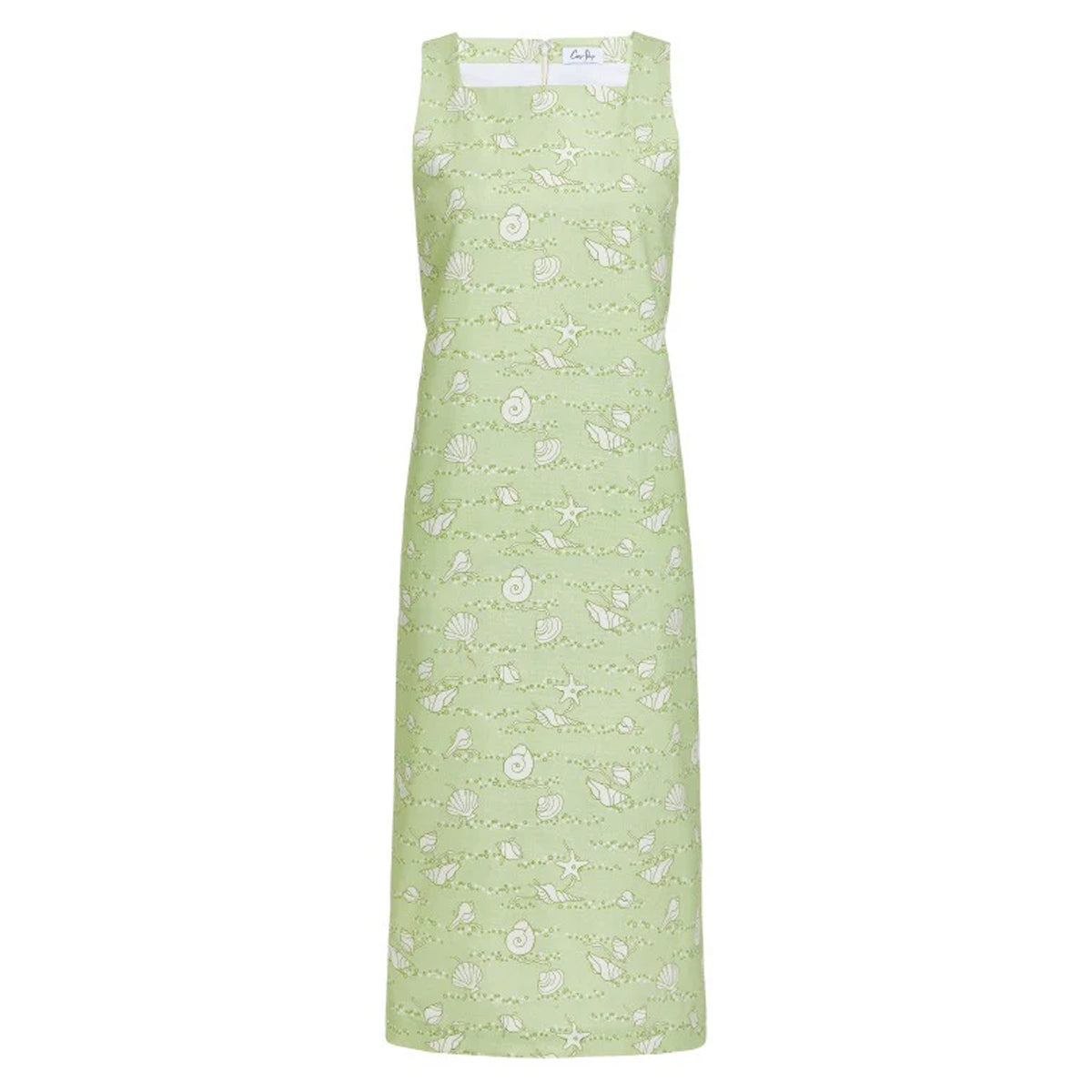 Ankle-Length Shift Dress in Lime Shell