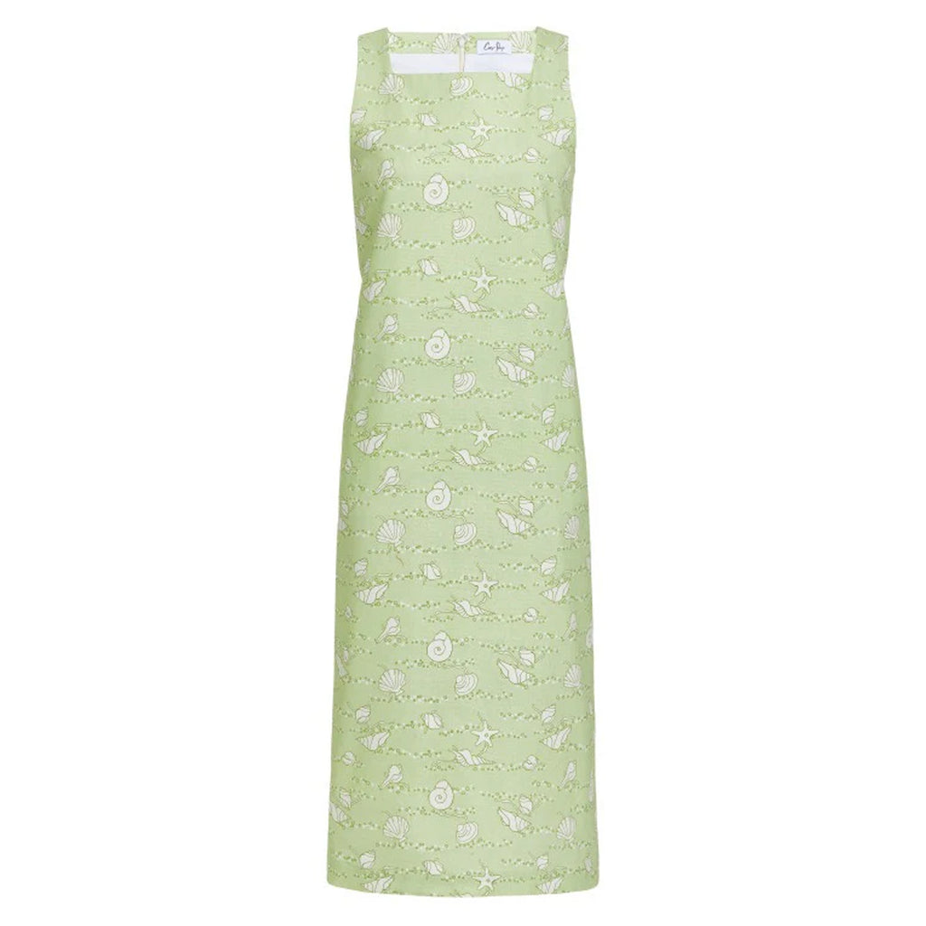 Ankle-Length Shift Dress in Lime Shell