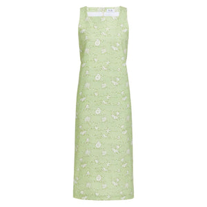 Ankle-Length Shift Dress in Lime Shell