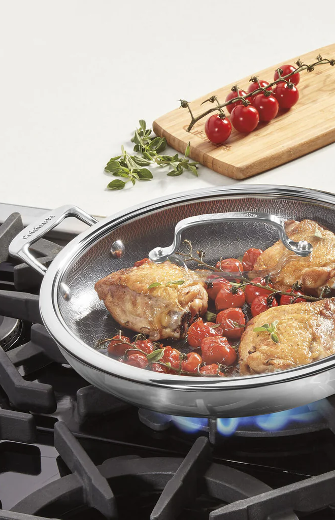 FusionPlus® Stainless Steel 12" Everyday Pan with Cover in Stainless Steel